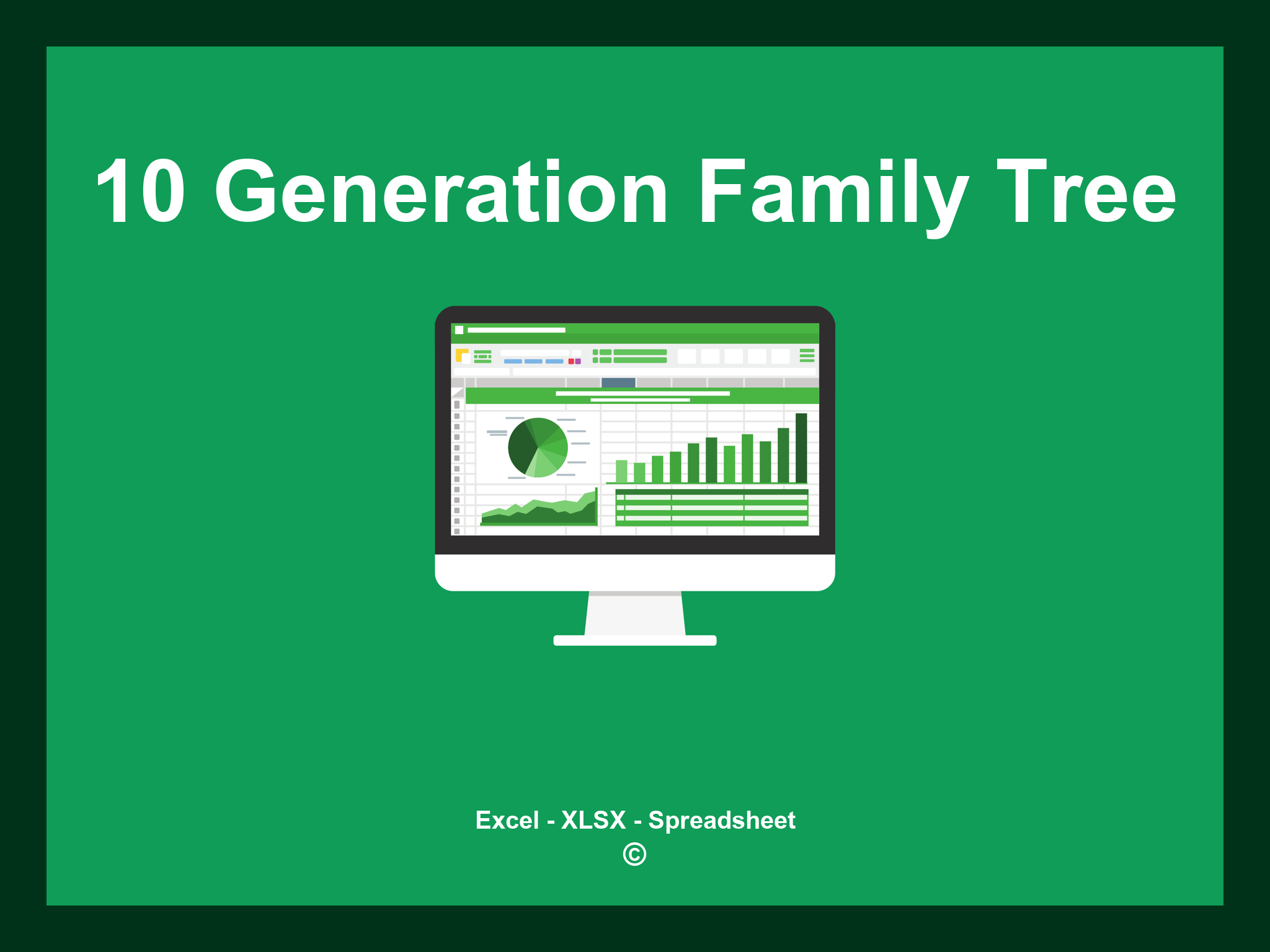 Excel Spreadsheet 10 Generation Family Tree Template Excel