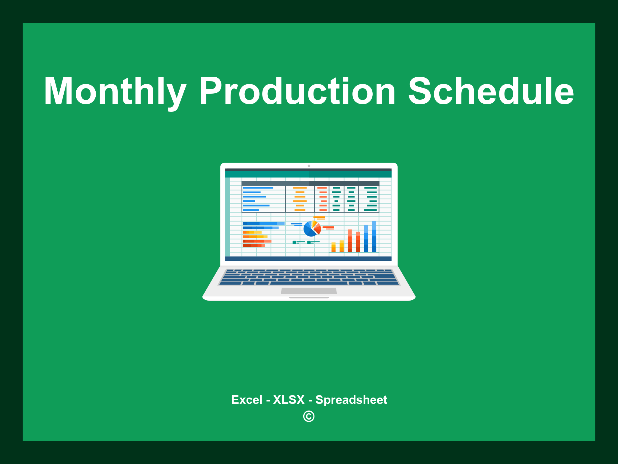 Monthly Production Schedule Template Excel