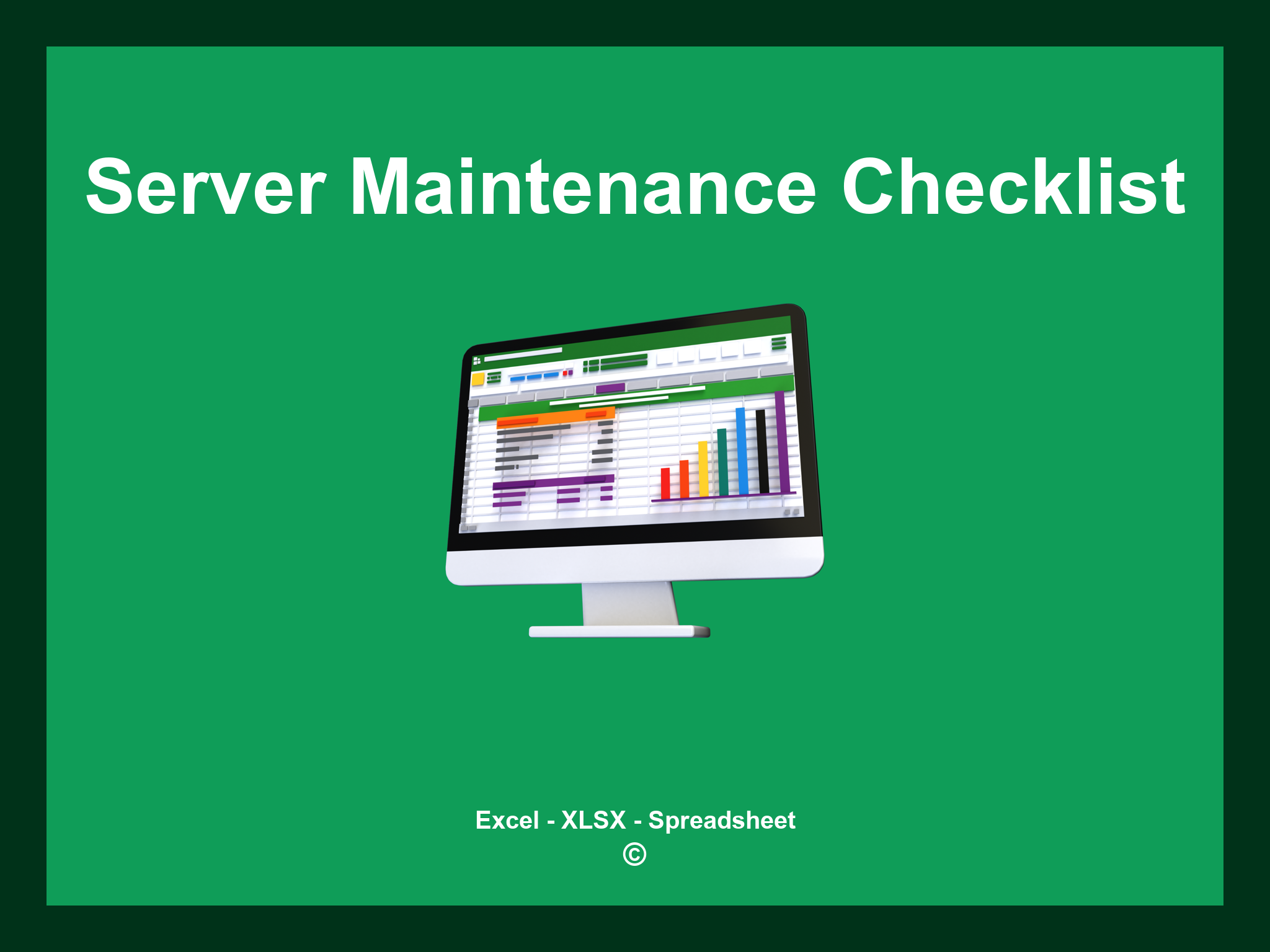 Server Maintenance Checklist Template Excel